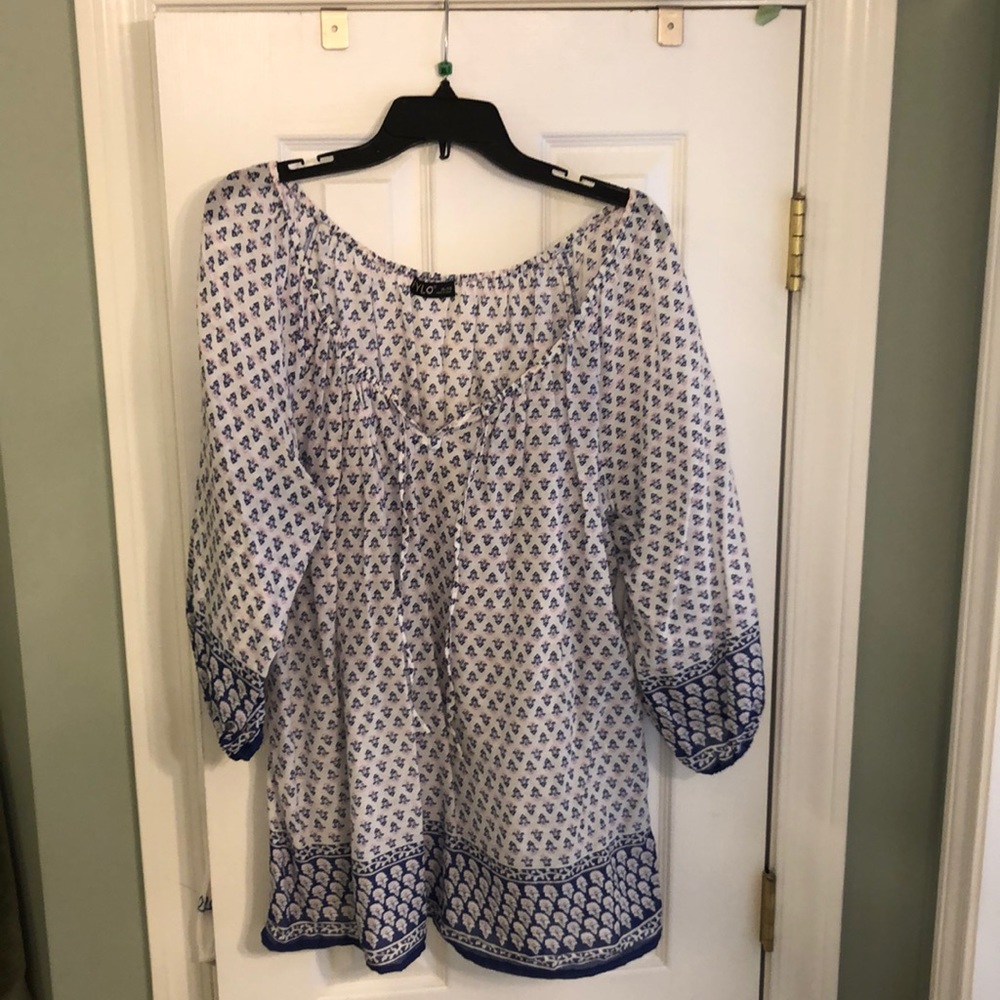 Blue and Pink Printed Tunic